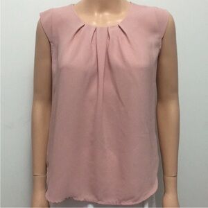 Anthropologie Twine&Strings Smoked
Pink Blouse Sleeveless Roundneck size Small
